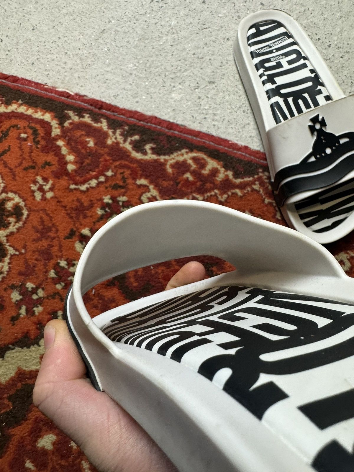 Melissa × Vintage × Vivienne Westwood Vintage Y2K Vivienne Westwood Melissa Pattern Seach Sandals Size US 9 / EU 42 - 5 Thumbnail