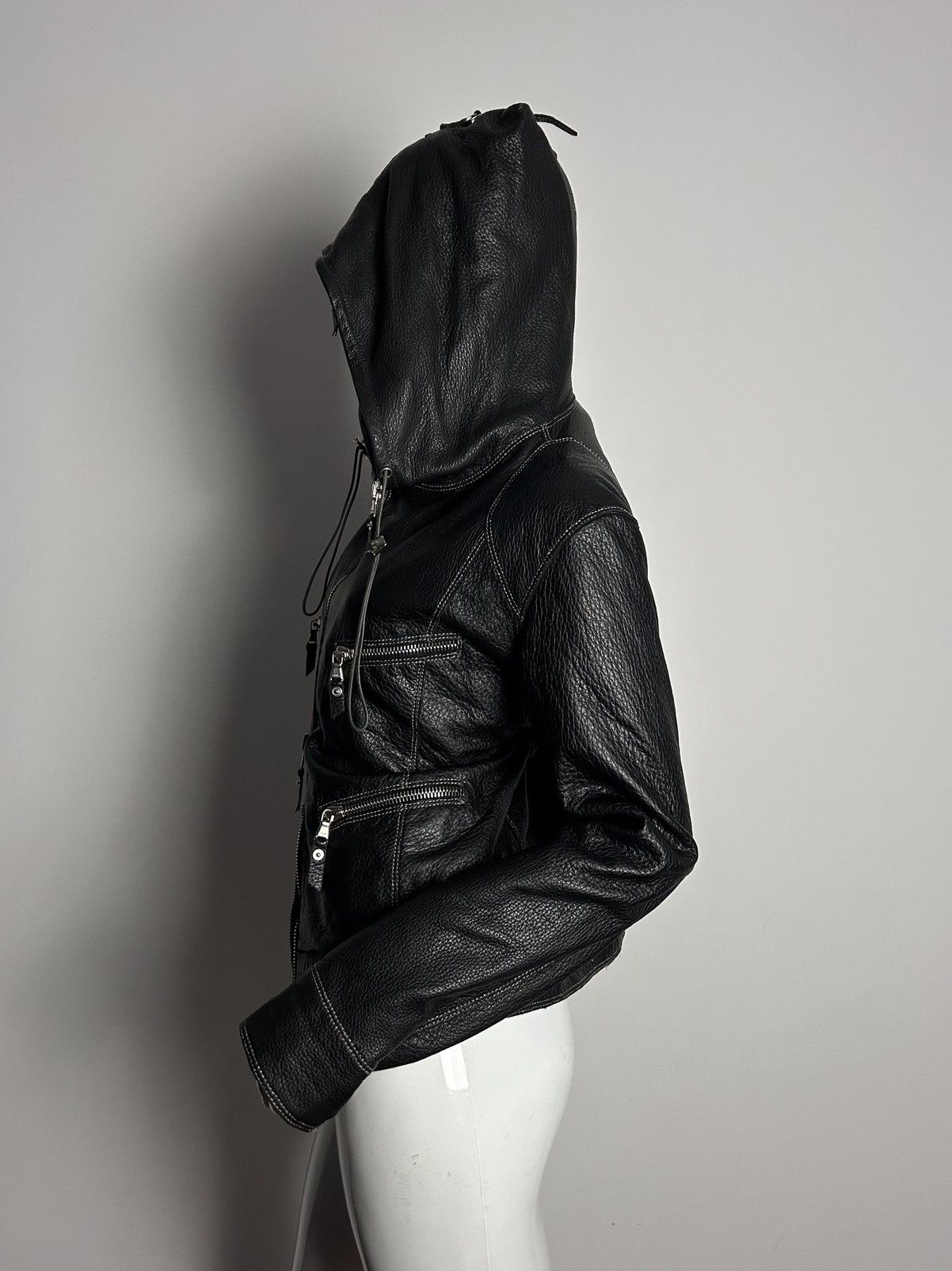 Other Vintage leather bomber jacket with hood Size M / US 6-8 / IT 42-44 - 1 Thumbnail
