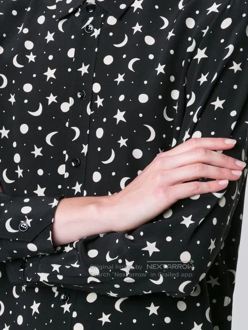 Saint Laurent Paris Saint Laurent Star Moon Print T-Shirt. Size US S / EU 44-46 / 1 - 2 Thumbnail