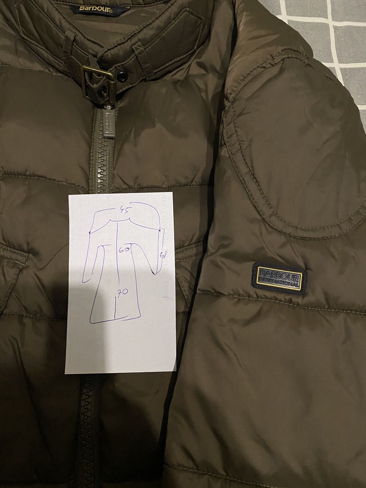 Barbour Men's Barbour International Handle Quilt Jacket Khaki Size US XL / EU 56 / 4 - 9 Thumbnail
