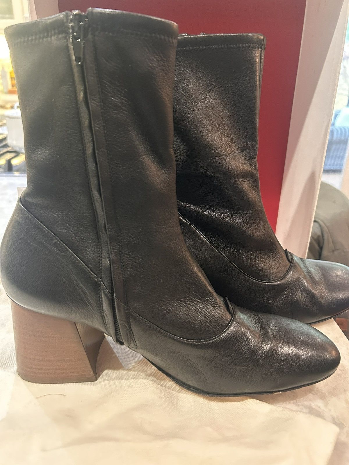 Celine Celine Black and Brown Leather Heeled Boots Size US 9 / IT 39 - 8 Thumbnail
