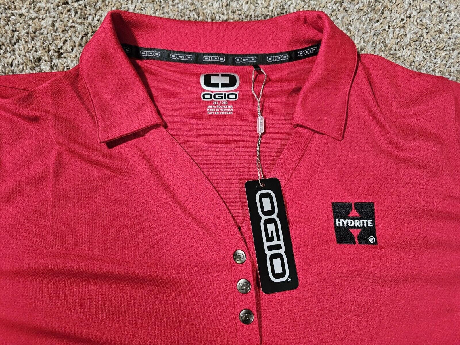 Ogio New OGIO Hydrite Womens Red Snap Polo Golf Shirt 2XL NWT Size XXL / US 16-18 / IT 52-54 - 2 Thumbnail