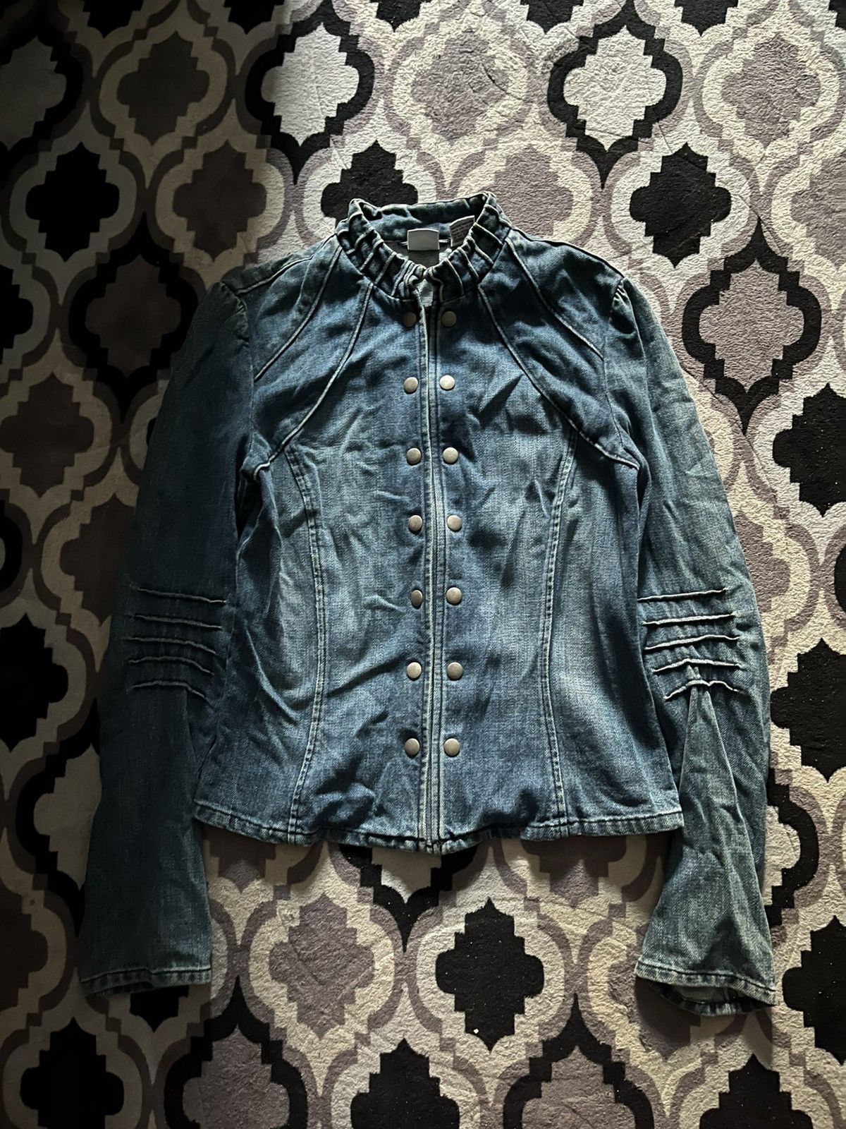 2000s A X armani exchange biker jeans jacket