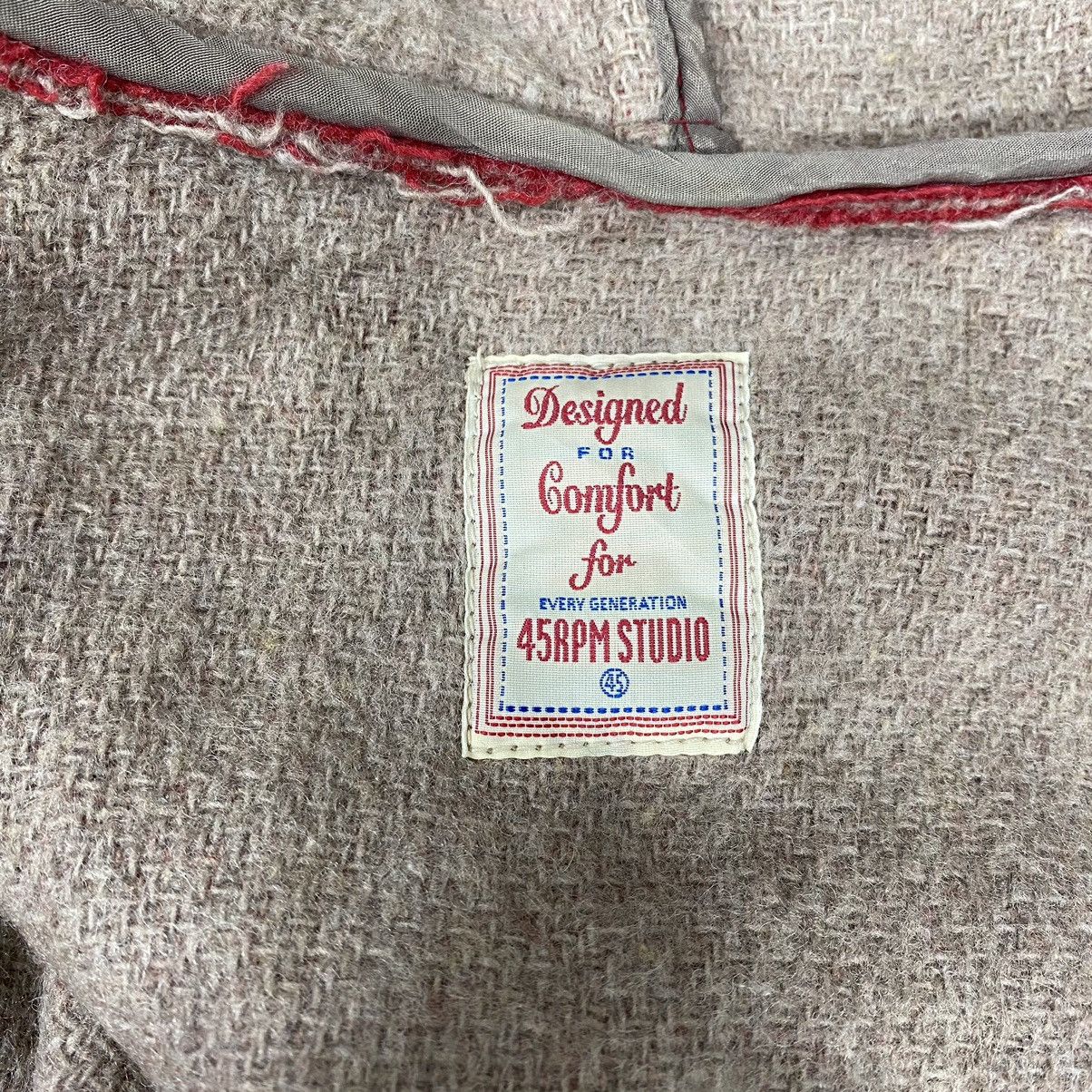 45rpm Vintage 45 RPM STUDIO Japanese Brand Red Hooded Duffle Size US XXL / EU 58 / 5 - 6 Thumbnail