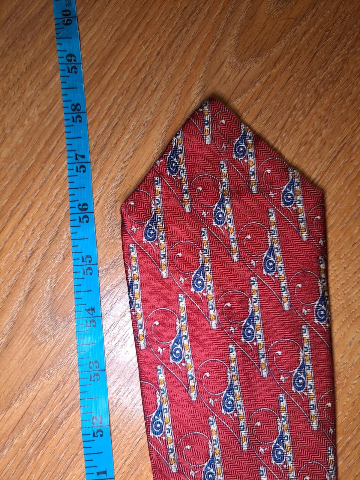 Other Metropolitan Museum of Art Silk Tie Red Herringbone Wide Size ONE SIZE - 6 Thumbnail