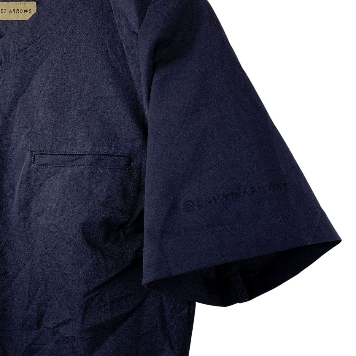 United Arrows United Arrows & Sons Navy V-Neck Utility Scrub Shirt Size US XL / EU 56 / 4 - 5 Thumbnail