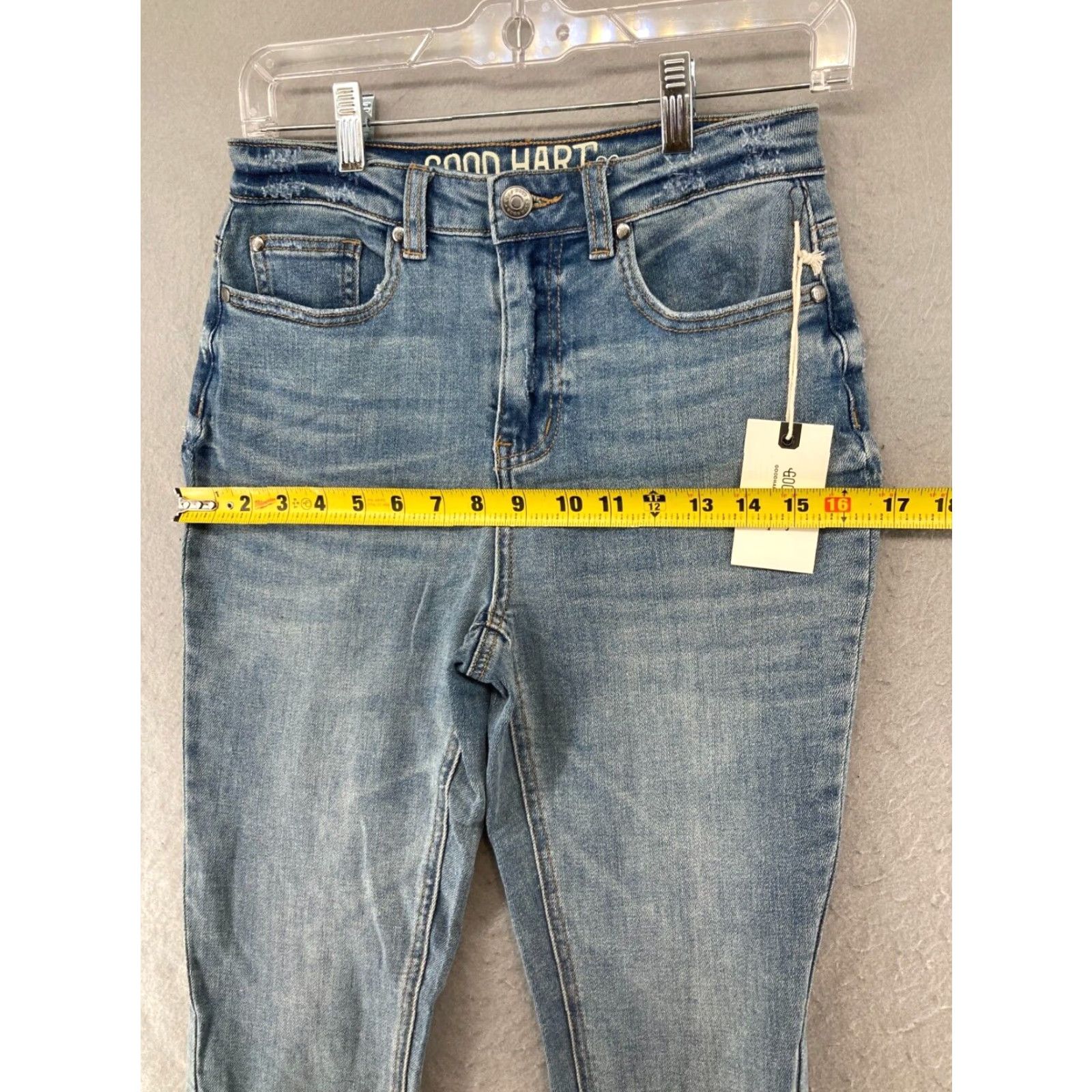 Vintage Good Hart Jeans Womens 0 high Rise Slit Flare NWT Size 25" / US 0 / IT 36 - 3 Thumbnail