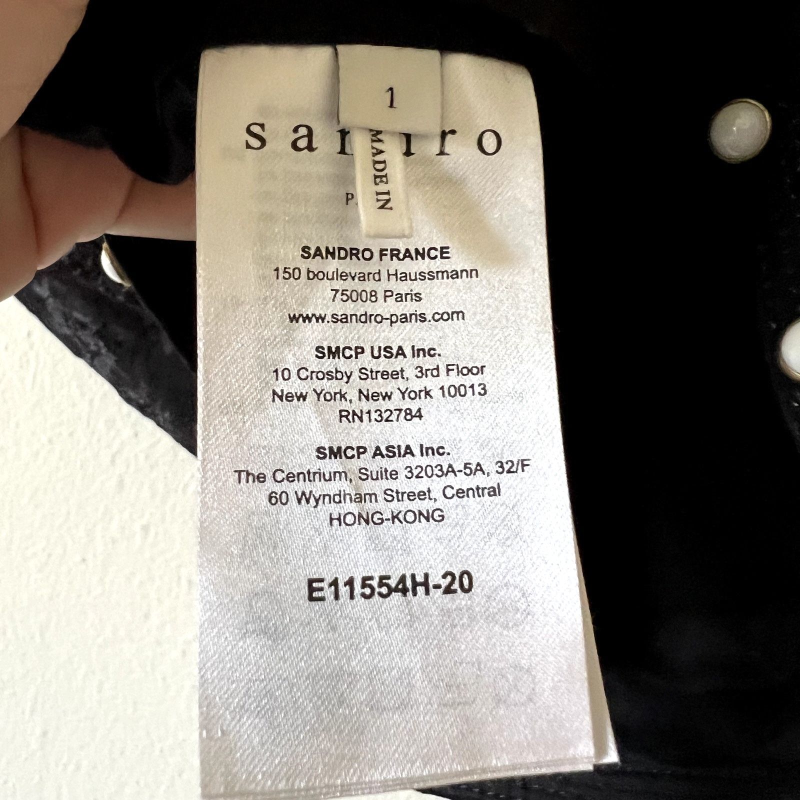Sandro Sandro Jacquard crop top black printed size 1 S C10 Size XS / US 0-2 / IT 36-38 - 6 Thumbnail