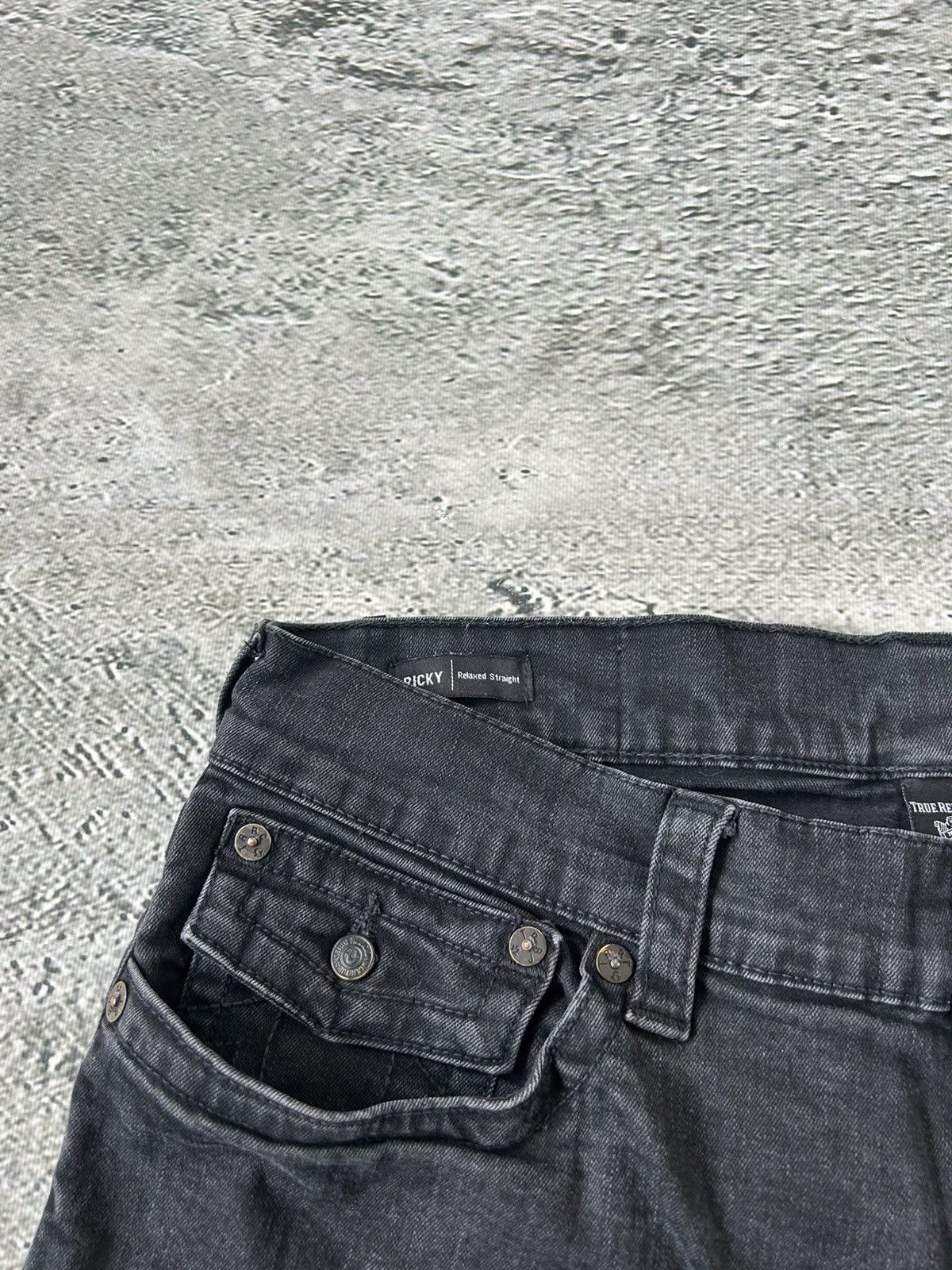 True Religion × Vintage True Religion vintage black jeans denim pants Y2K Ricky Size US 38 / EU 54 - 7 Thumbnail