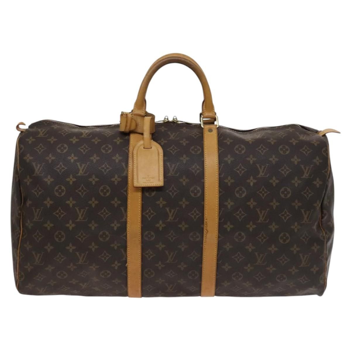 Louis Vuitton Keepall 55 Brown Canvas Travel Bag (Pre-Owned) Size ONE SIZE - 1 Thumbnail