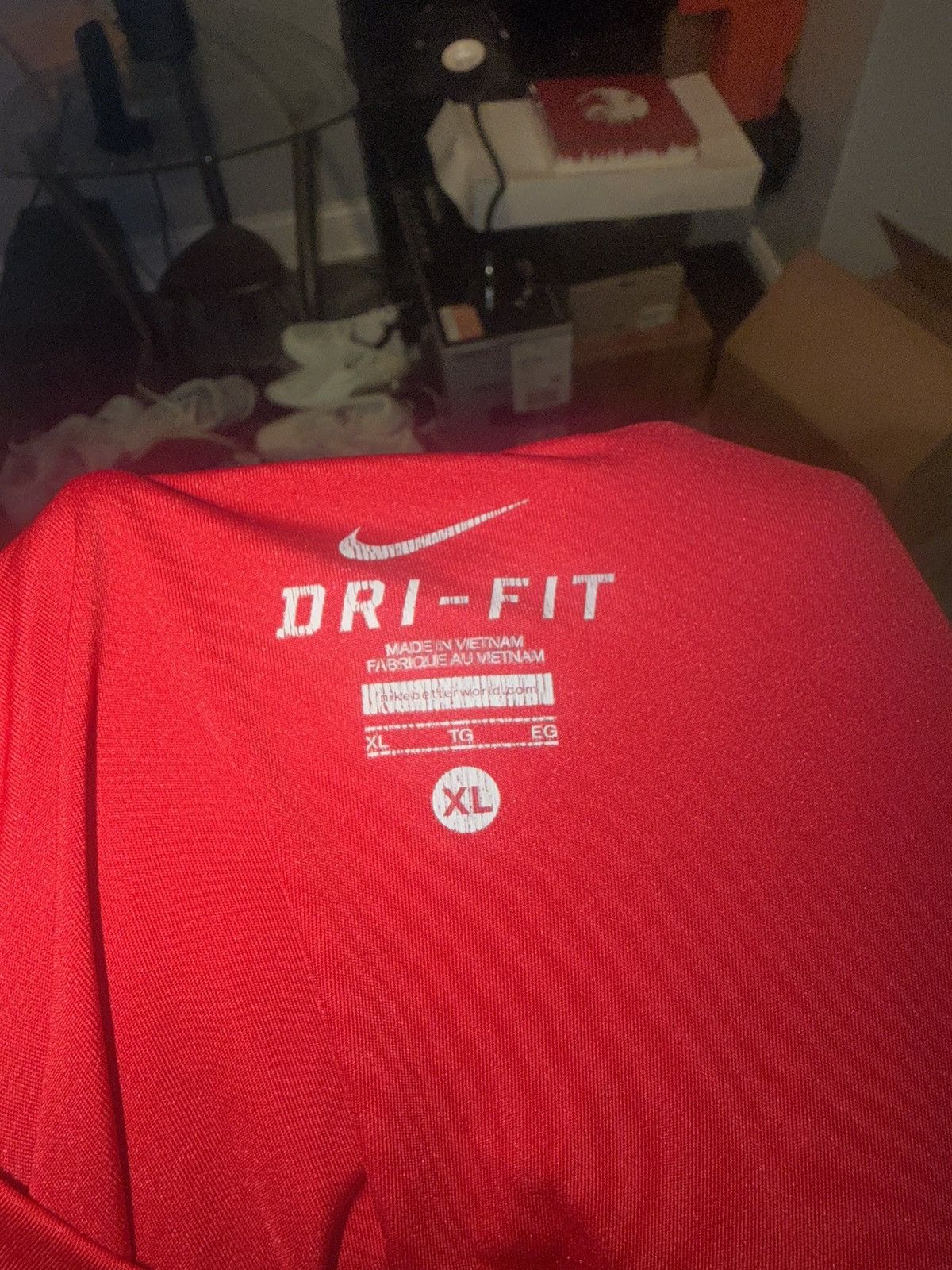 Nike Nike Dri-Fit Shirt 'Red' Size US XL / EU 56 / 4 - 3 Thumbnail