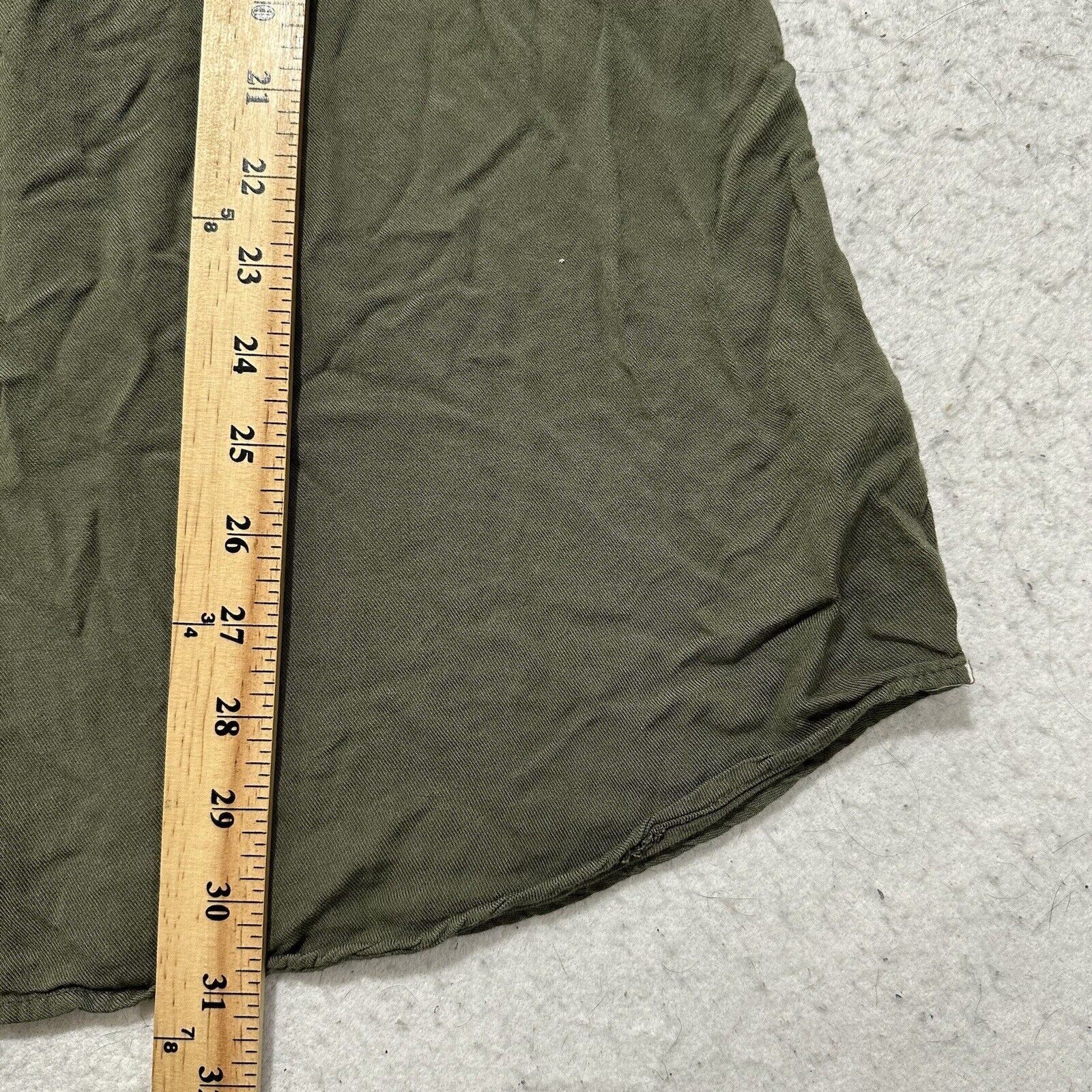 Forever 21 Forever 21 Medium Button Up Fit & Flare Dress Olive Green Size M / US 6-8 / IT 42-44 - 10 Thumbnail