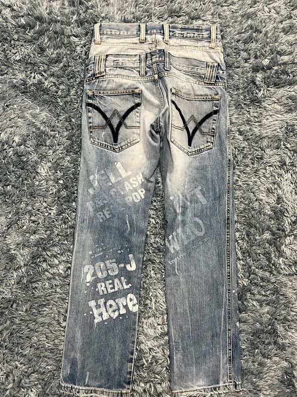 Japanese Brand Layered Distressed Denim Y2K Size US 29 - 14 Thumbnail
