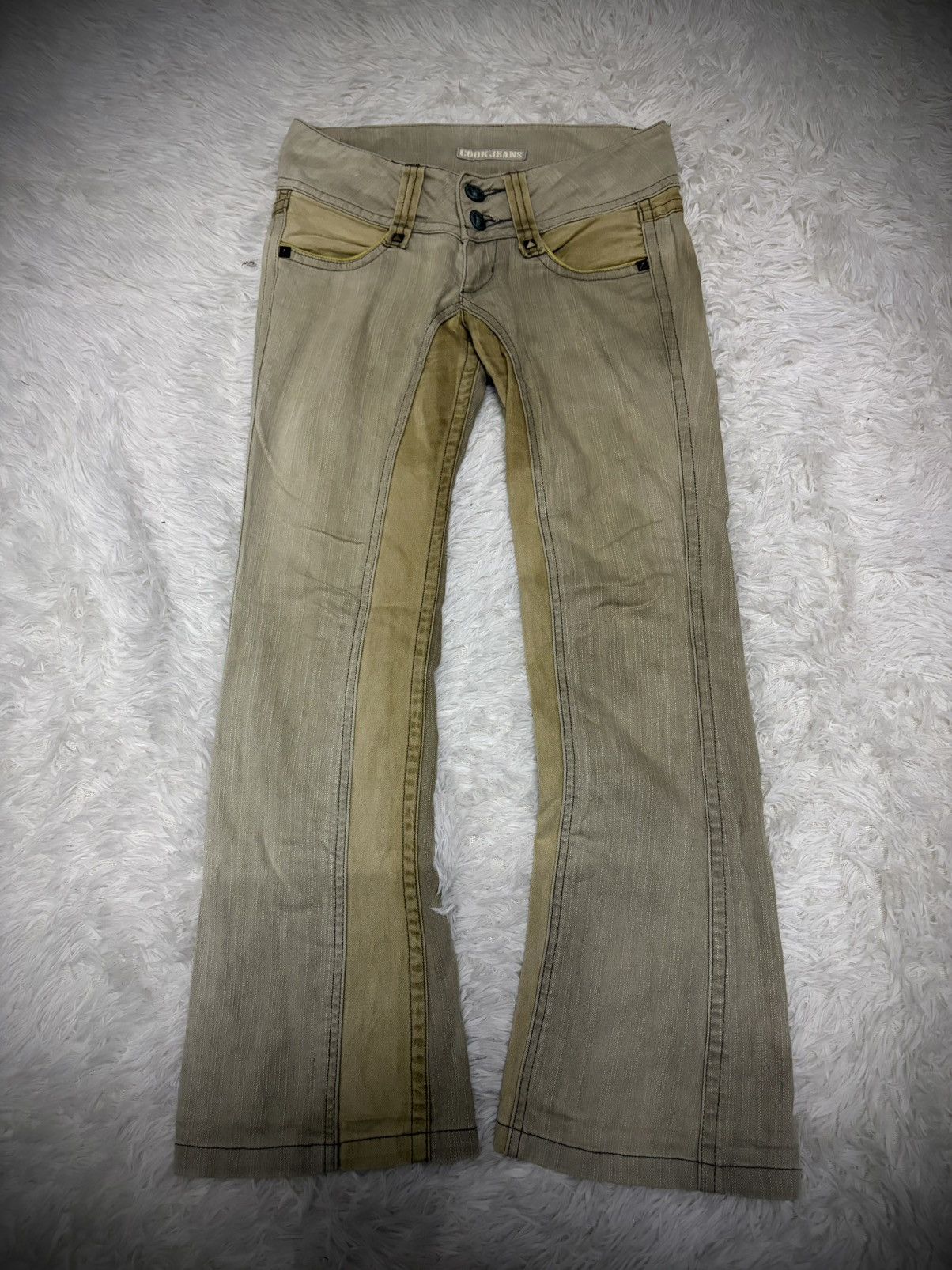 20471120 Vintage Cook Jeans Lace up Flare Pants Size US 29 - 4 Thumbnail