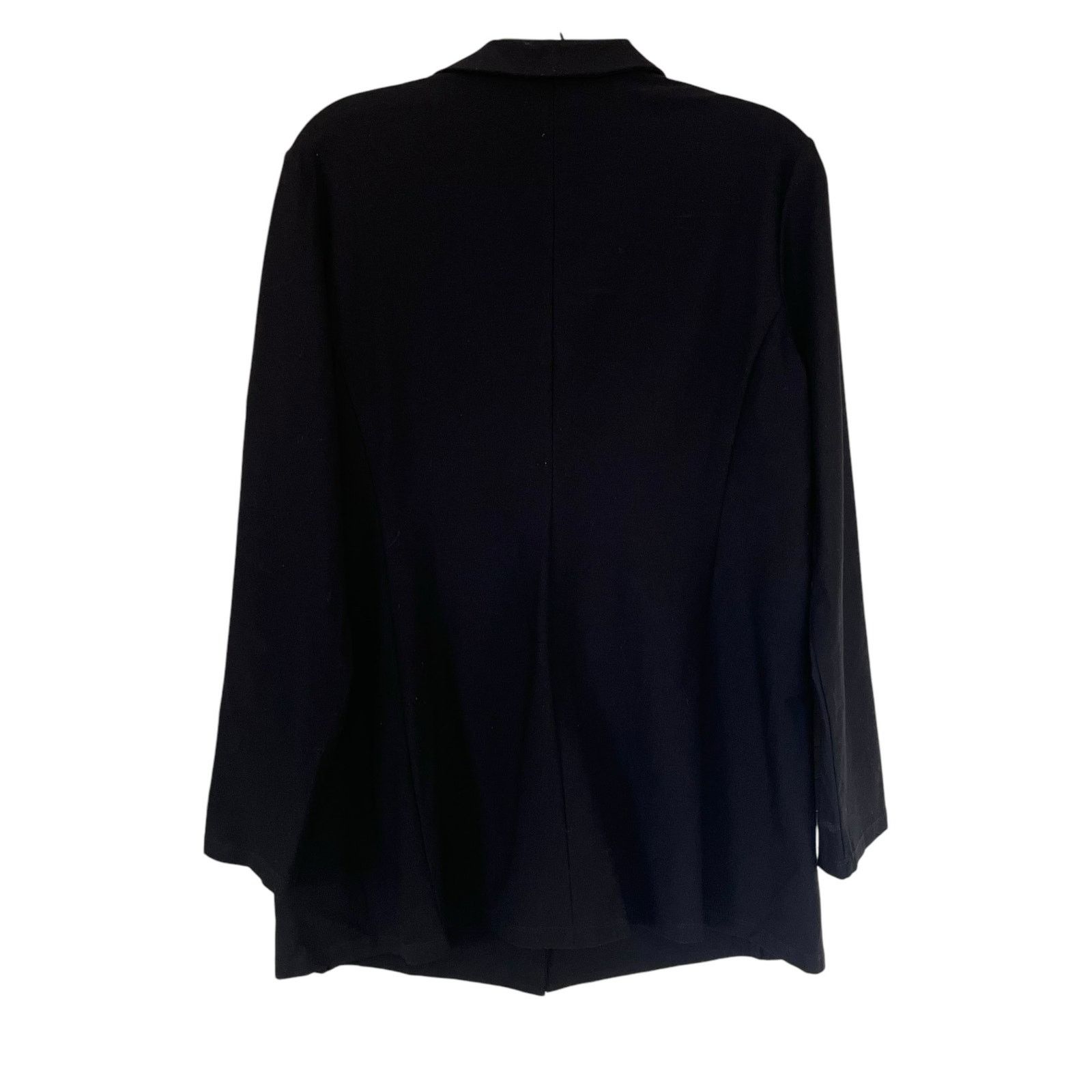 Eileen Fisher Eileen Fisher Black Single Breasted Viscose Blazer Jacket Size M / US 6-8 / IT 42-44 - 3 Thumbnail