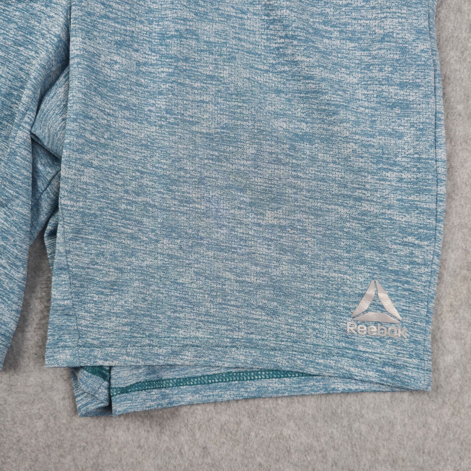 Reebok Reebok Medium Performance Tech Heather Blue Athletic Shorts Size US 30 / EU 46 - 5 Thumbnail