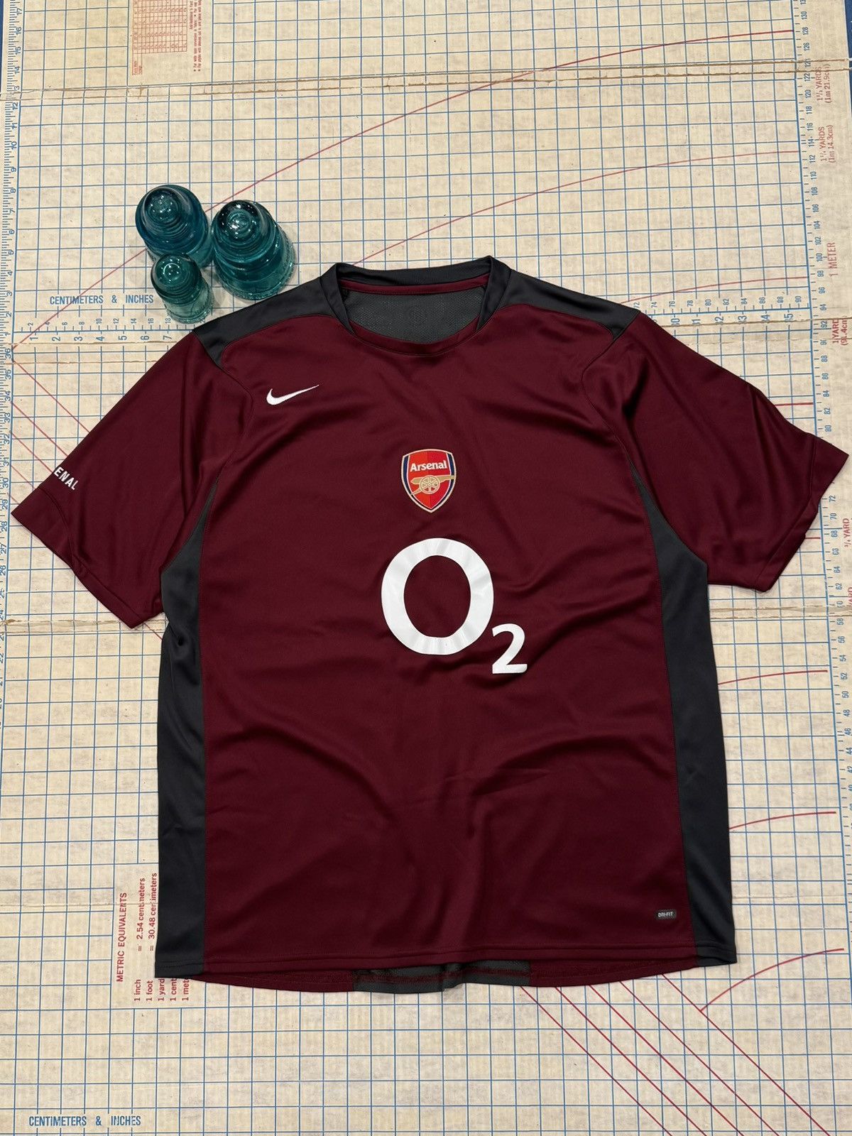 Nike Arsenal 2005-06 Home Shirt Jersey Maroon Fits XL Mens