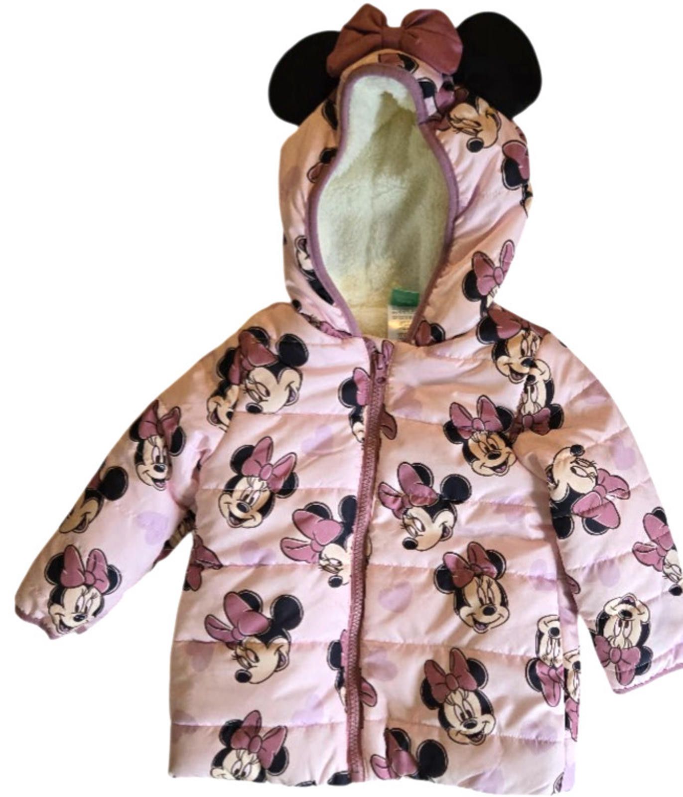 Disney Disney Minnie Mouse Puffer Jacket Hooded w/ Ears 24 M NWT Size US XXS / EU 40 - 1 Thumbnail