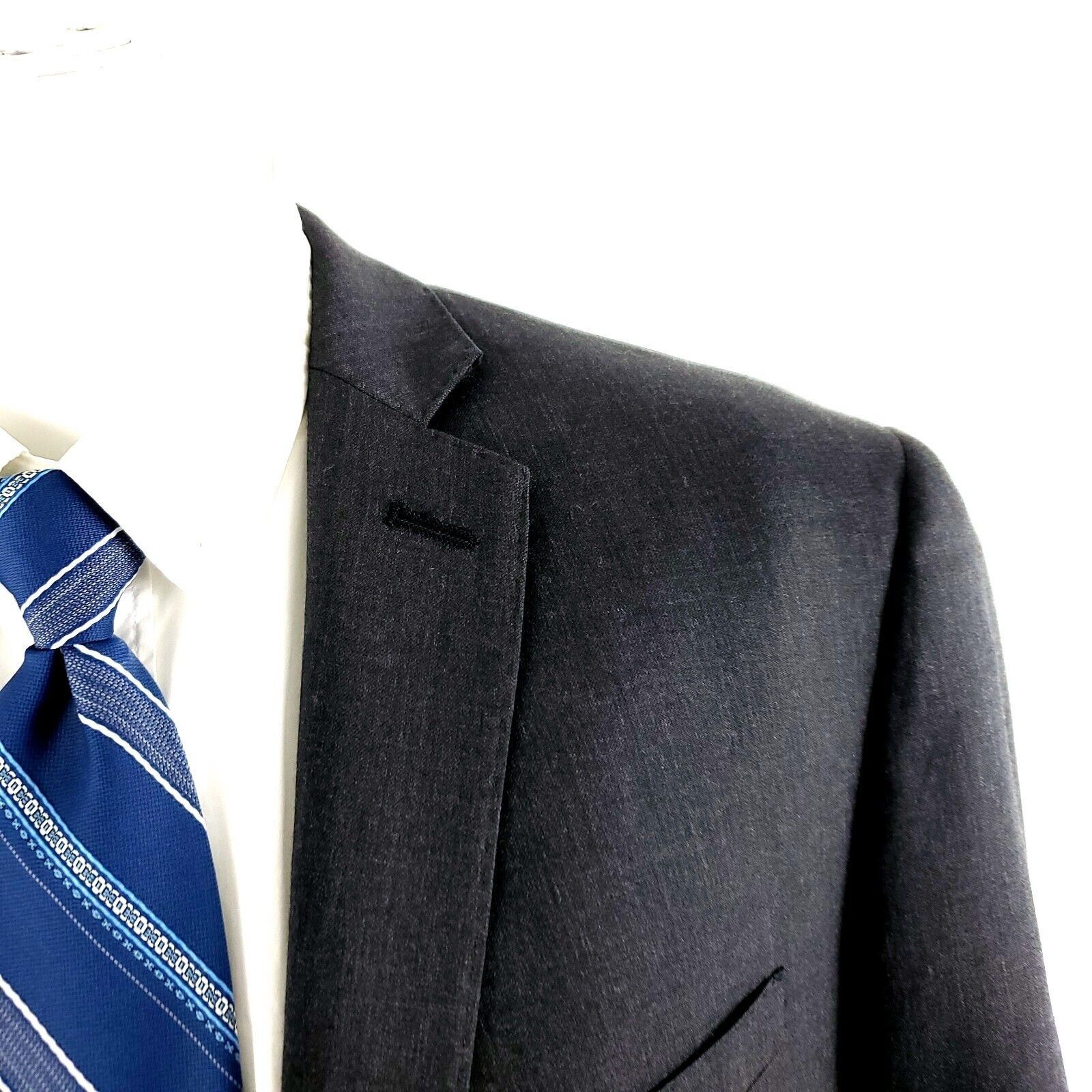 Joseph Abboud DAMAGED Joseph Abboud Wool 2 Button Blazer 36R Gray Tagged 4 Size 36R - 2 Thumbnail
