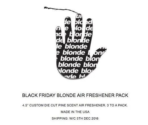 Frank Ocean Frank Ocean 2016 Blonde Album Air Freshener Size ONE SIZE - 3 Thumbnail