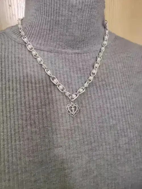 Jewelry Cross Heart Streetwear Necklace Chain Size ONE SIZE - 4 Thumbnail