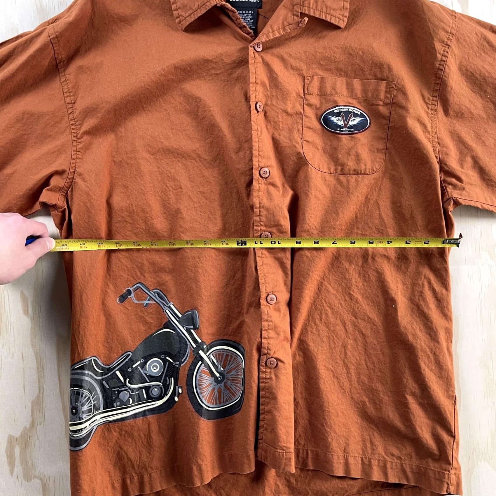Vintage VINTAGE Motorcycle Flames Long Sleeve Mens XL Orange Button Up Biker Tee Size US XL / EU 56 / 4 - 4 Thumbnail