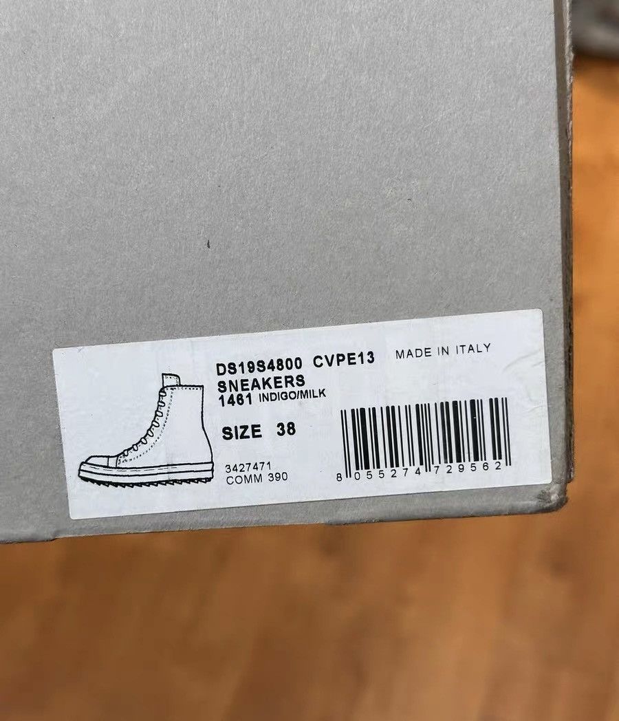 Rick Owens Drkshdw Rick Owens DRKSHDW canvas high-top classic Size US 8 / IT 38 - 9 Thumbnail