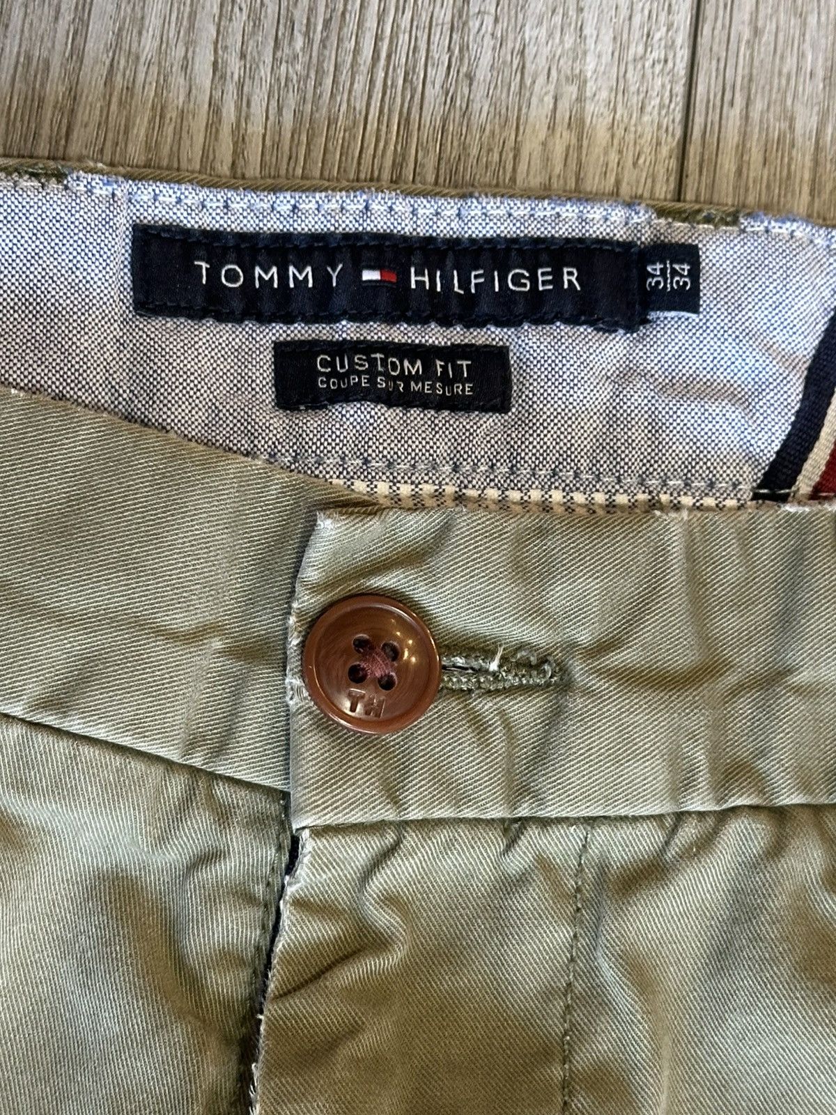 Designer × Tommy Hilfiger Tommy Hilfiger Khaki Chino Pants W34 I32 Size US 34 / EU 50 - 3 Thumbnail