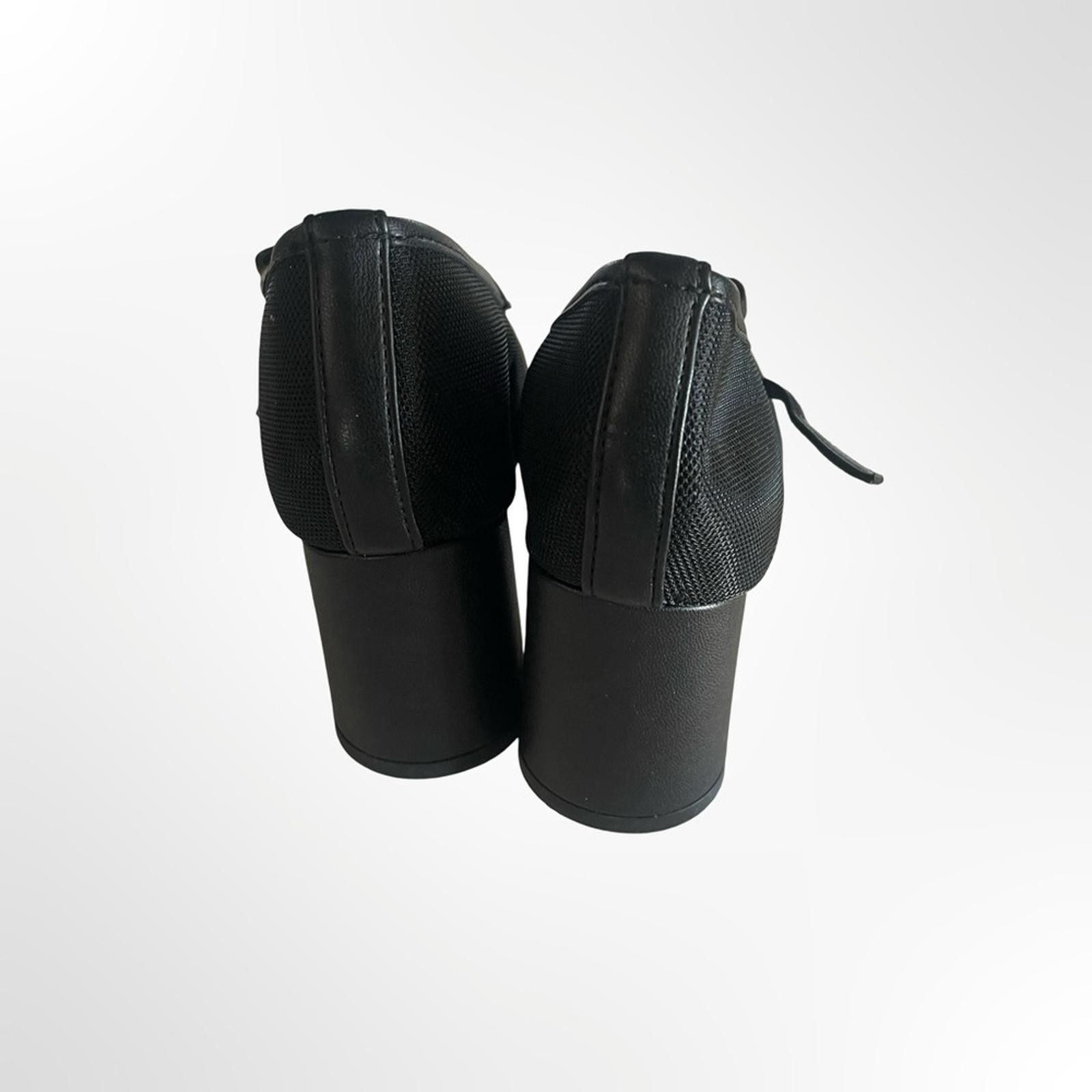 SCOOP Scoop Black Mary Jane Block Heel Pumps with Adjustable Strap Size US 7 / IT 37 - 4 Thumbnail
