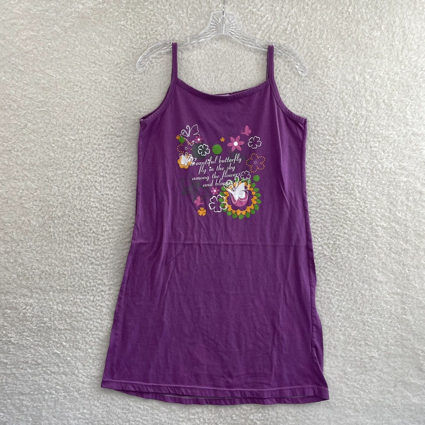 Vintage VINTAGE Y2K T-Shirt Mini Dress Purple Butterfly Boho Fairy Grunge Girly Size S / US 4 / IT 40 - 2 Thumbnail