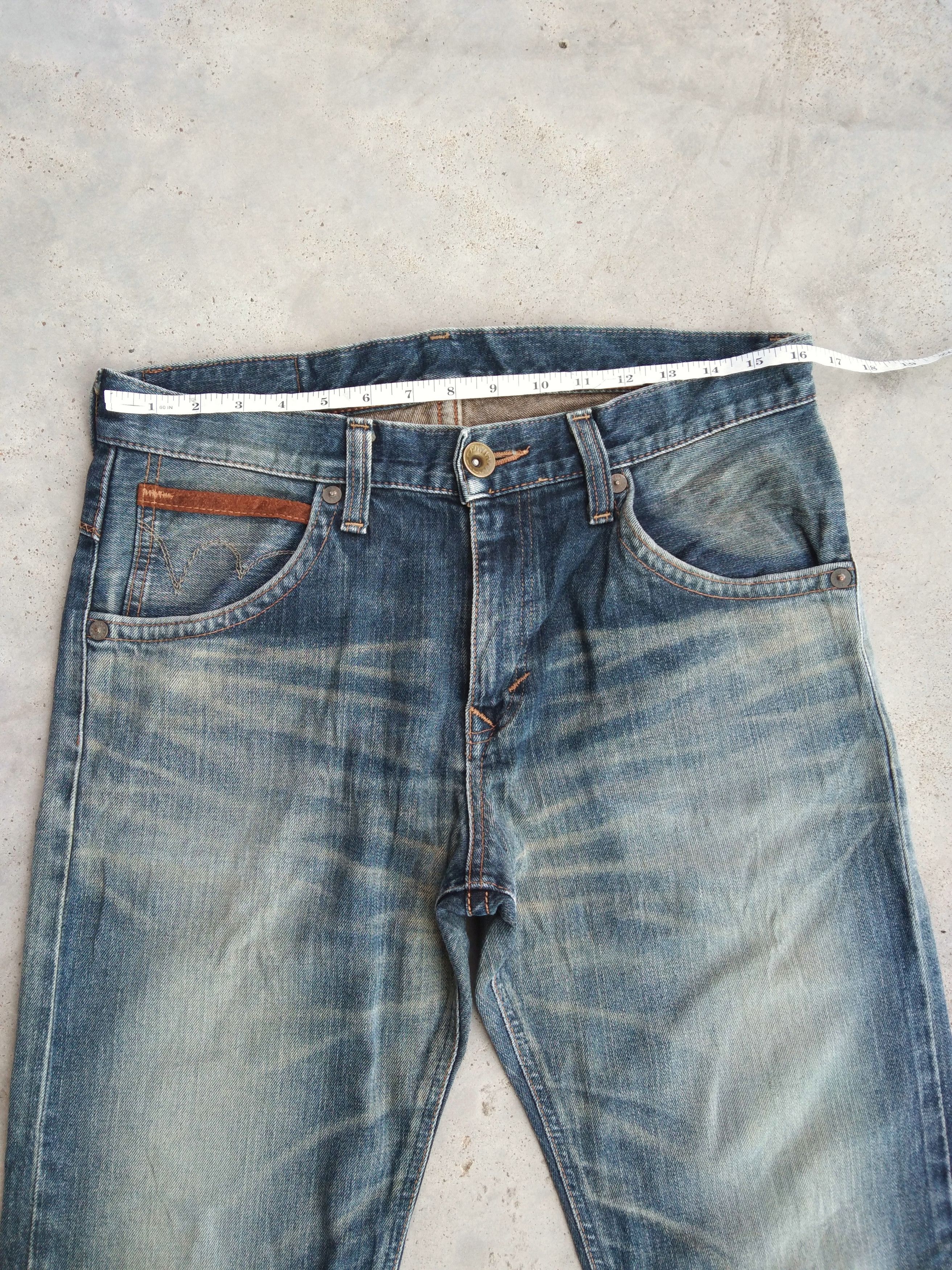 Japanese Brand Vintage Faded Blue Edwin Distressed Jeans 32x31 Size US 32 / EU 48 - 5 Thumbnail