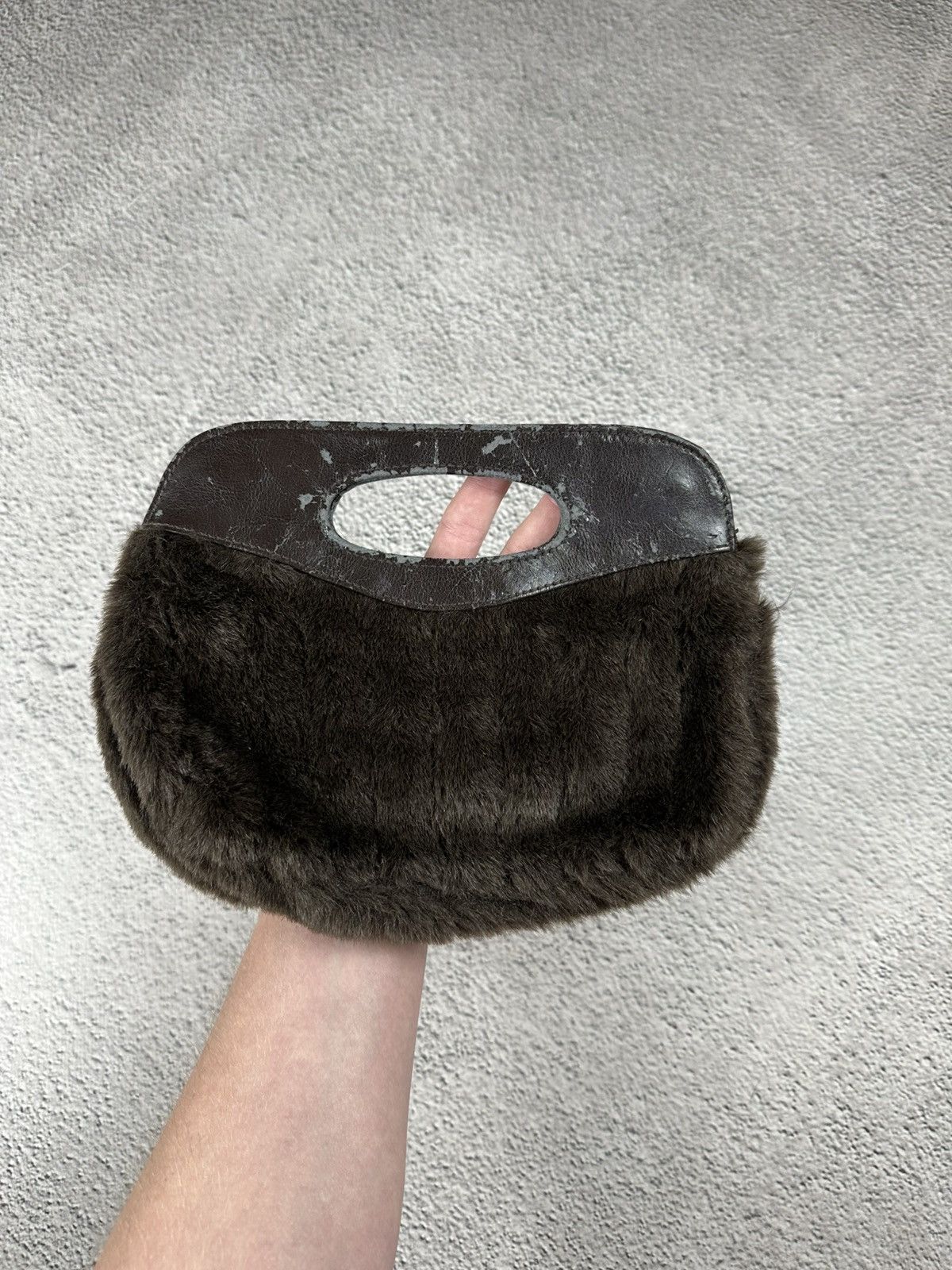 Japanese Brand Crazy Fur Fuzzy Bag Faux Mini Luxury Opium Y2K Size ONE SIZE - 1 Thumbnail