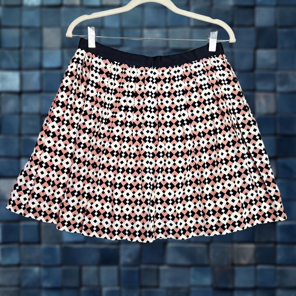 J.Crew J.CREW Skirt Womens 2 Women Size Geometric Print Pink Blue Line Casual Preppy Size 26" / US 2 / IT 38 - 1 Thumbnail