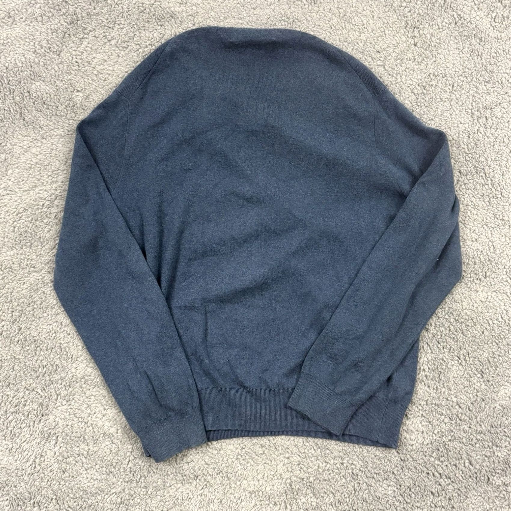 Ralph Lauren VINTAGE Polo Ralph Lauren Sweater Men’s Large Blue V Neck Pima Knit Long Sleeve Preppy Size US L / EU 52-54 / 3 - 5 Thumbnail