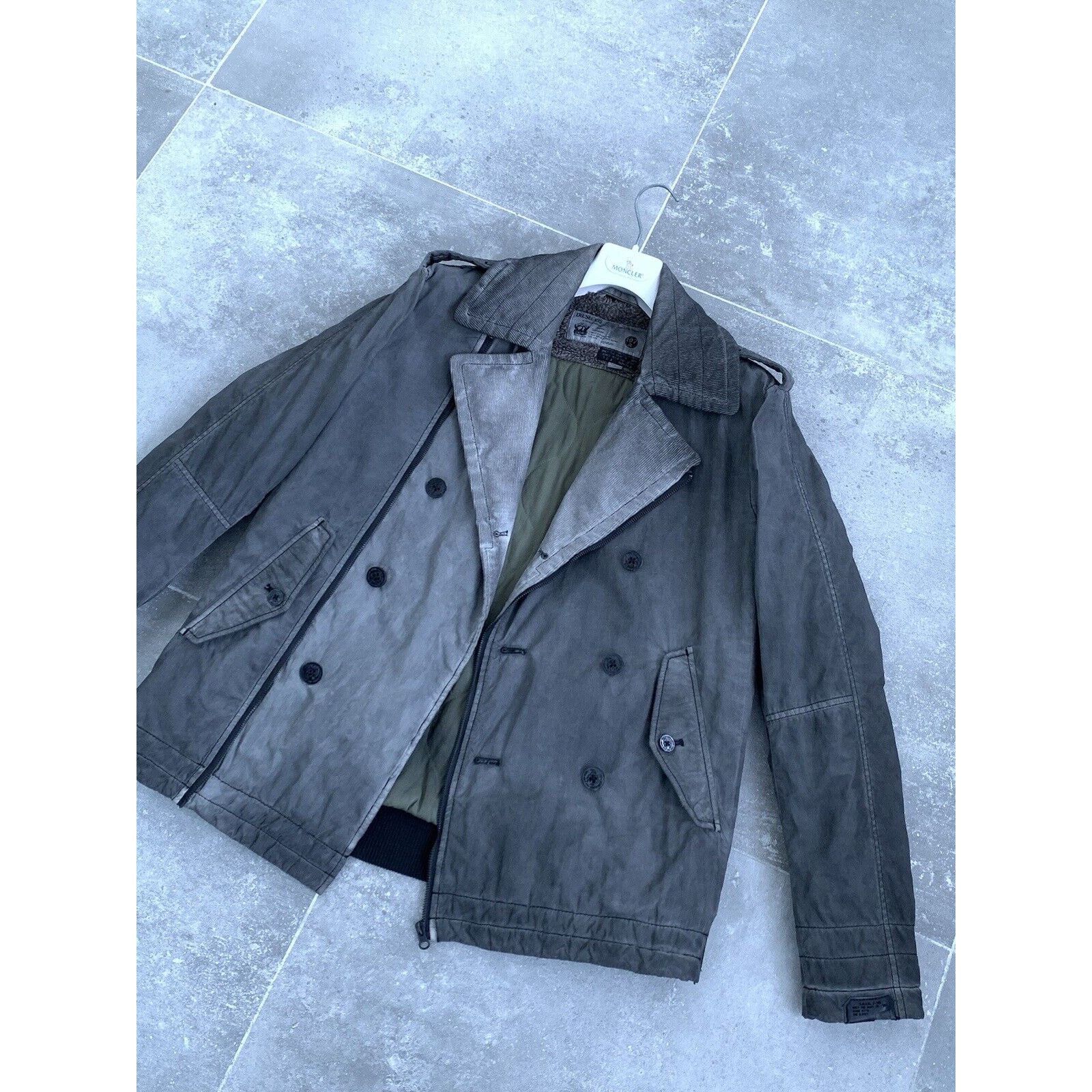Diesel Mens DIESEL Garment DYED Pea Coat Corduroy Jacket L EU 50 52 Size US L / EU 52-54 / 3 - 8 Thumbnail