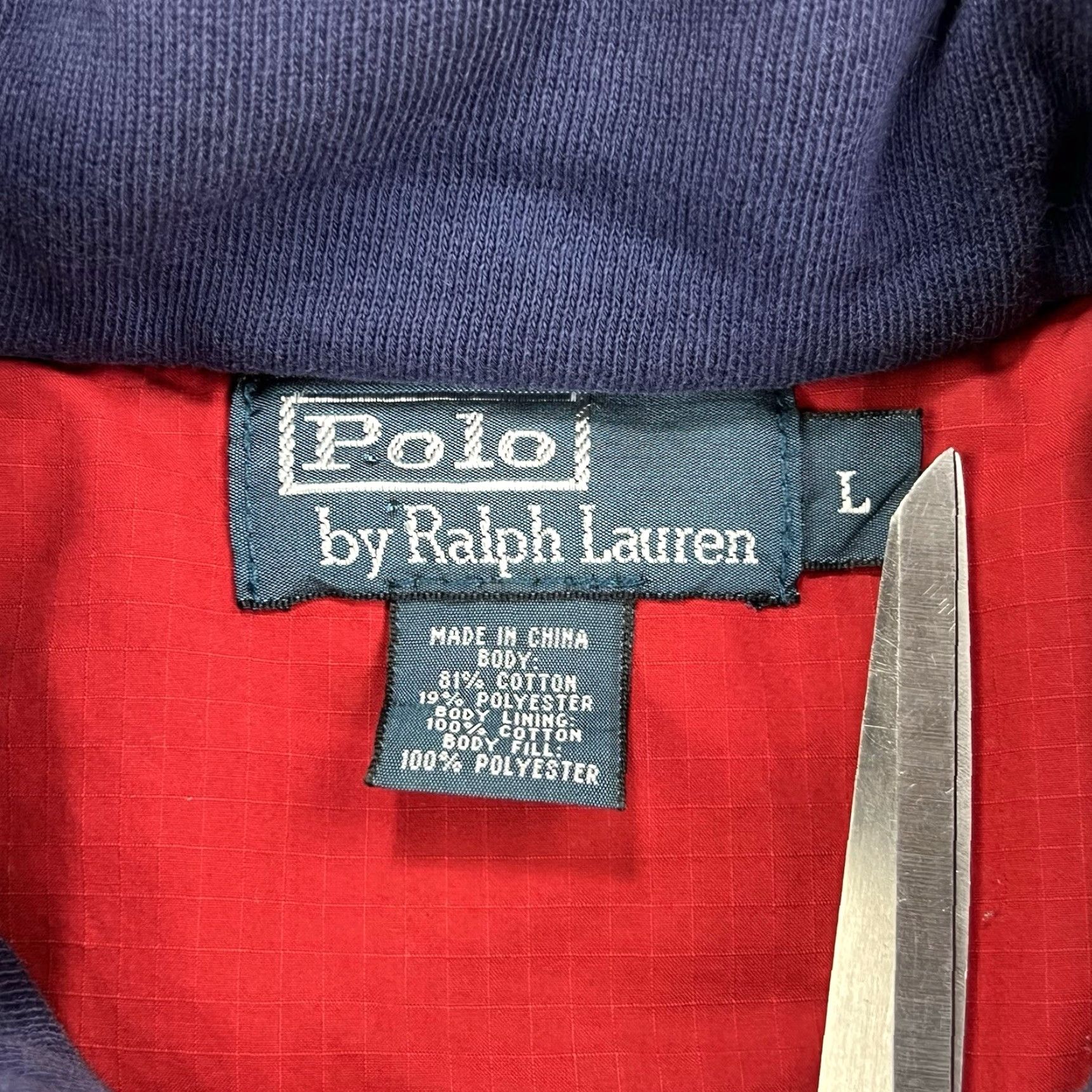 Ralph Lauren VINTAGE Polo Ralph Lauren Insulated Puffer Vest Mens Large Full Zip Navy Blue Flaw Button Size US L / EU 52-54 / 3 - 4 Thumbnail