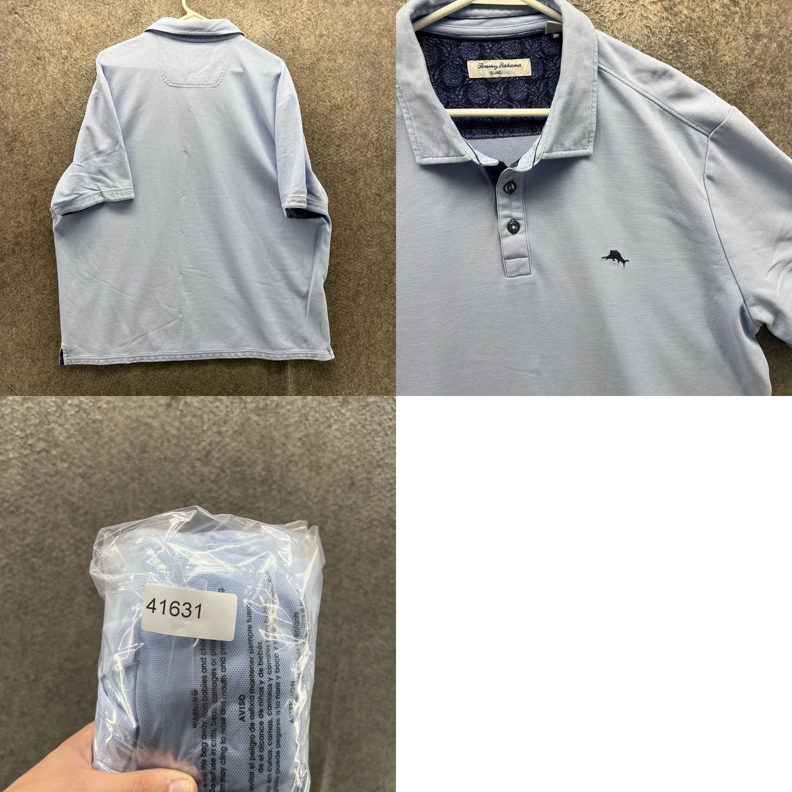 Tommy Bahama Tommy Bahama IslandZone Polo Shirt Mens 2XL Blue Marlin Logo Performance Casual Shirt Size US XXL / EU 58 / 5 - 8 Thumbnail