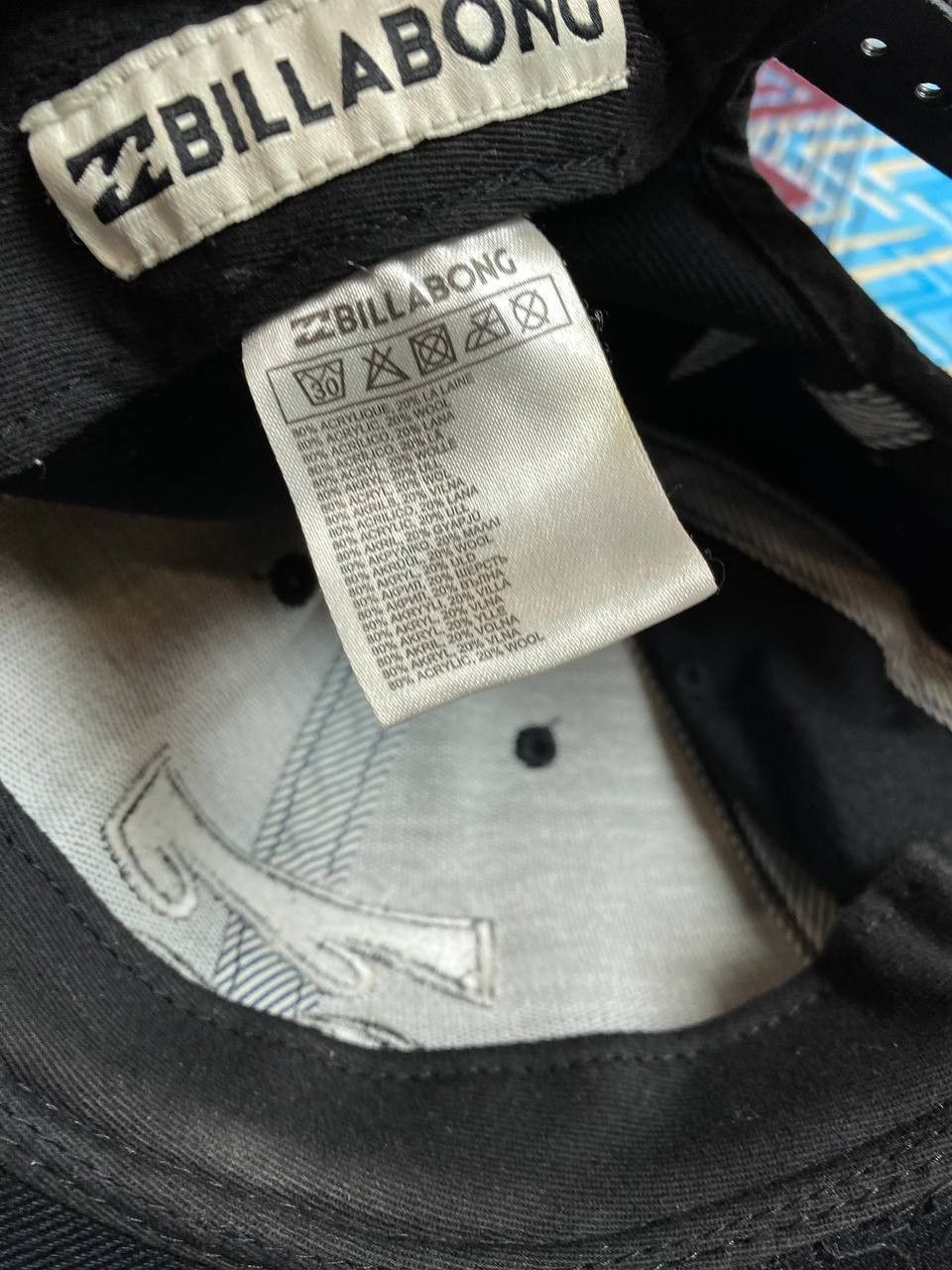 Billabong Hats black Vintage big logo Bilabong Cap Y2K streetwear Size ONE SIZE - 3 Thumbnail