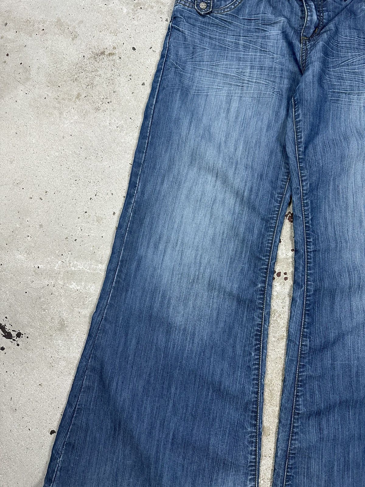 If Six Was Nine × Japanese Brand × Vintage ULTRA WIDE Vintage Y2K Flare Bootcut Denim Pants Size US 30 / EU 46 - 5 Thumbnail