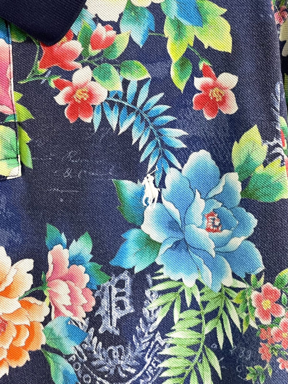 Polo Ralph Lauren Polo Ralph Lauren Floral Hawaiian Polo T Shirt Vintage Size US XXL / EU 58 / 5 - 5 Thumbnail