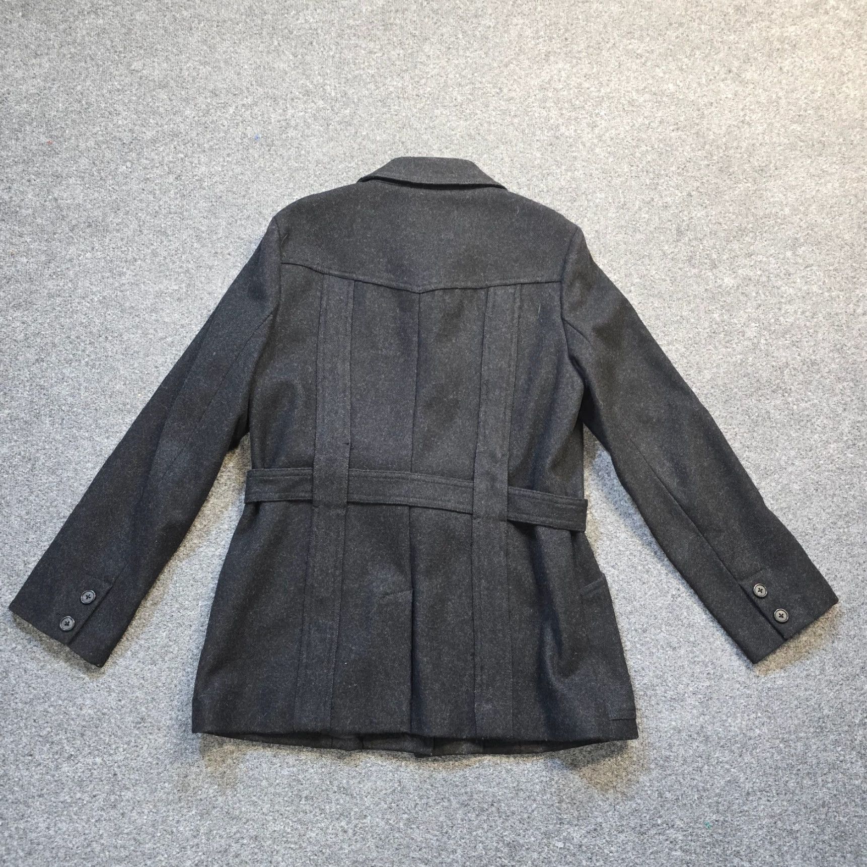J.Crew J.CREW Jacket Womens Large Gray Wool Coat Trench Belt Career Overcoat Jacket/Coat Inner/Outer: Belted, Pockets (Regular) Mens Womens Girls Boys Size L / US 10 / IT 46 - 7 Thumbnail