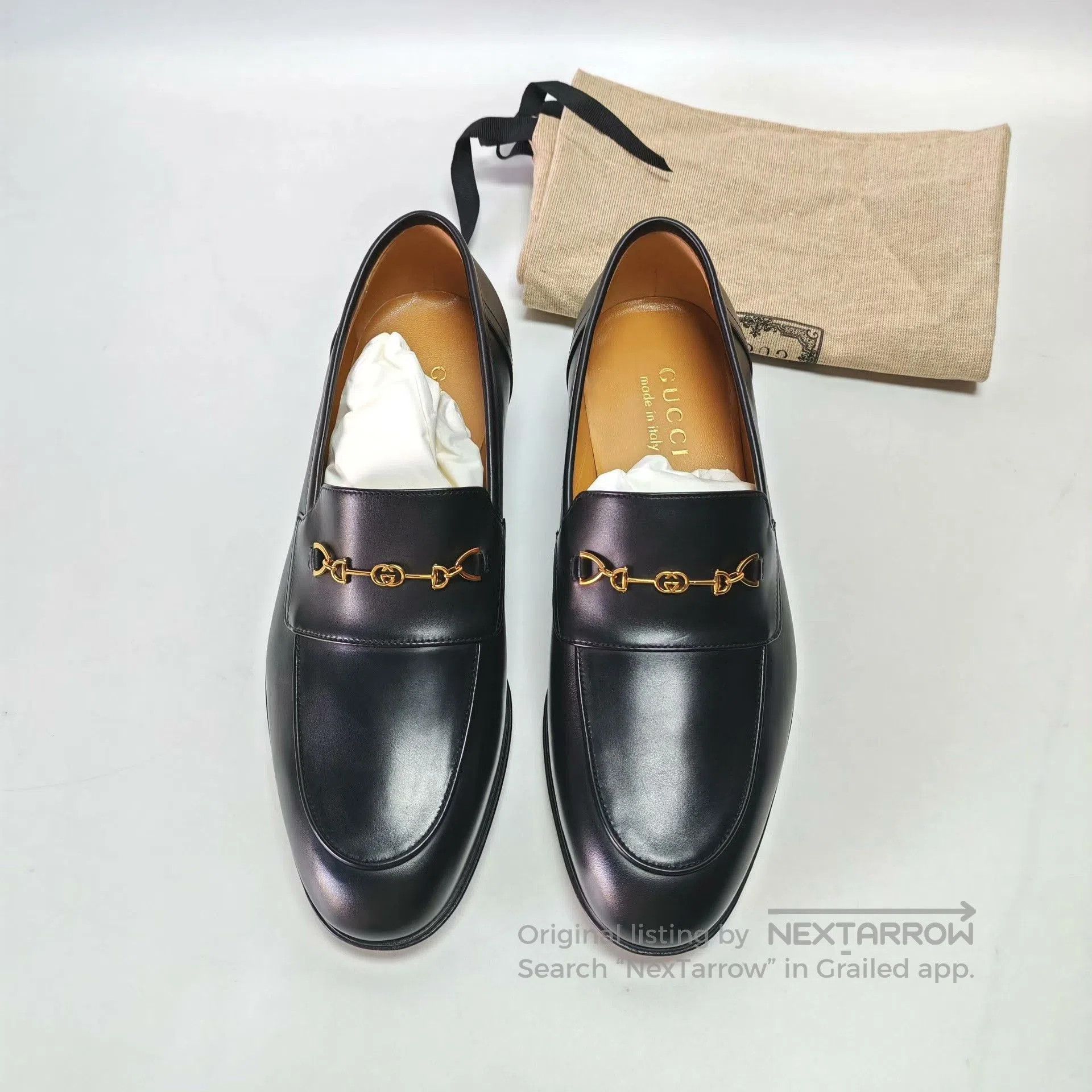 Gucci Gucci Men's Black Leather Loafers. Size US 6.5 / EU 39-40 - 4 Thumbnail