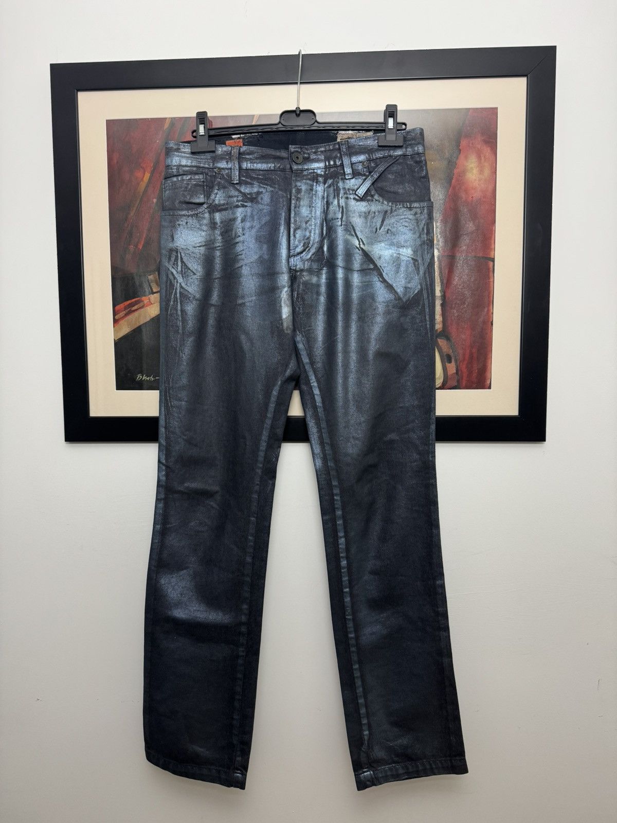 Hugo Boss Hugo Boss Avant Garde Waxed Pants Hand Crafted Rare Luxury Size US 34 / EU 50 - 1 Thumbnail