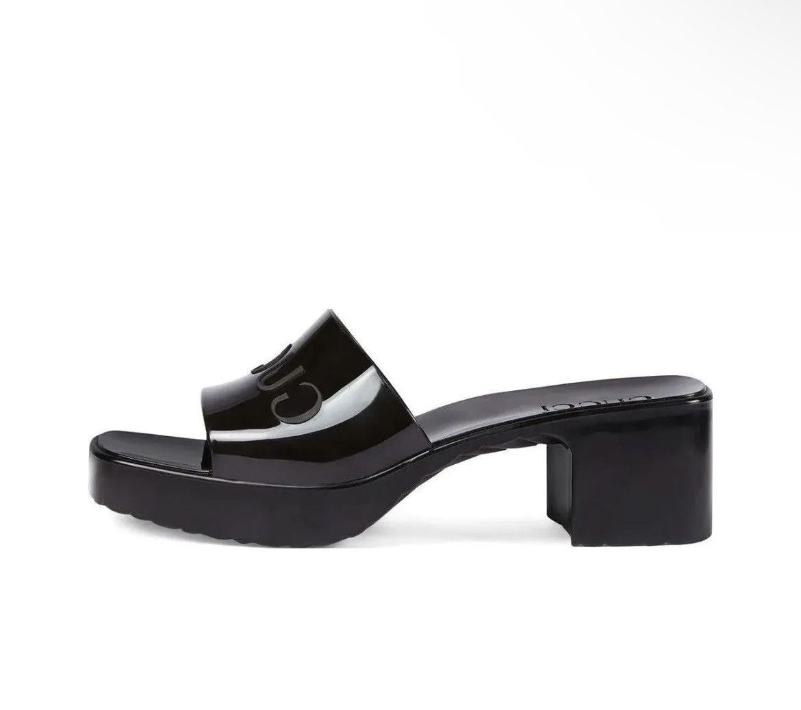 Gucci Gucci 60mm Rubber Logo Sandal Slipper Size US 9 / IT 39 - 2 Thumbnail