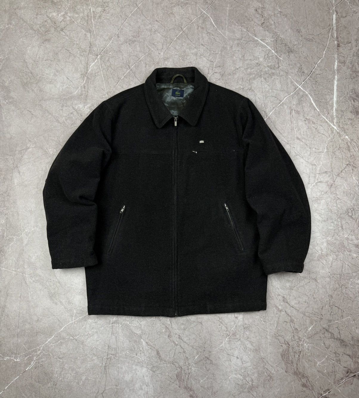 Lacoste Vintage Lacoste Black Wool Coat Jacket Size US XL / EU 56 / 4 - 1 Thumbnail