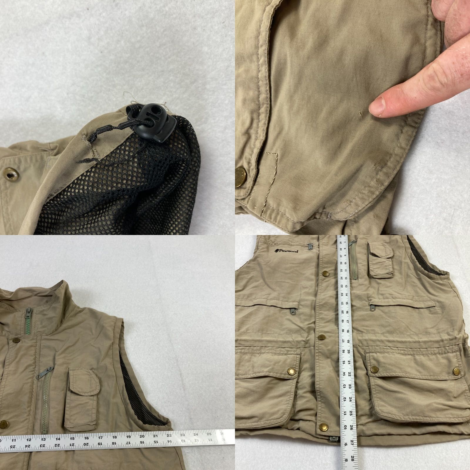 Vintage Pinewood Outdoor Collection Utility Gilet Vest With Pockets Beige Mens XL Snap Size US XL / EU 56 / 4 - 8 Thumbnail