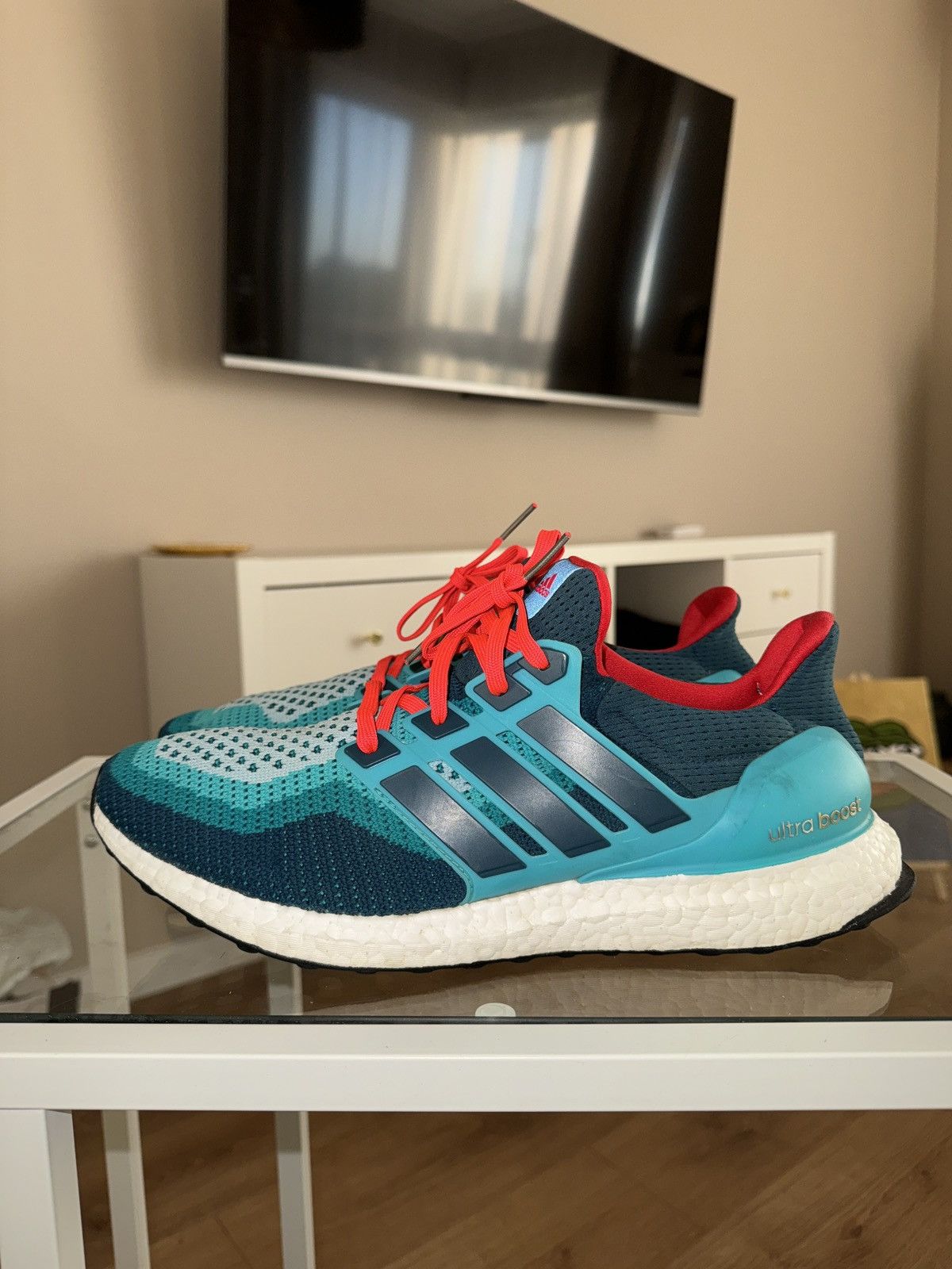 Adidas × Vintage adidas Ultra Boost 2.0 Mineral Green 2015 Size US 11.5 / EU 44-45 - 5 Thumbnail