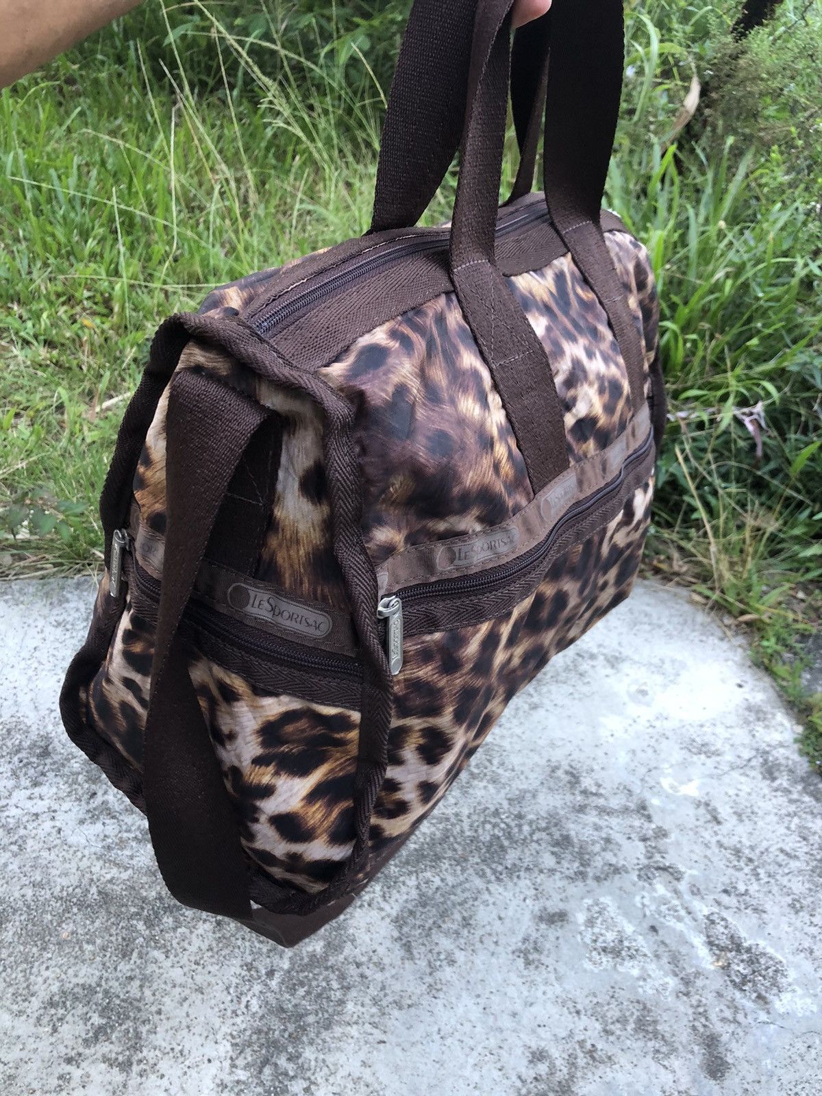 LeSportsac × Vintage LEOPARD DESIGN LESPORTSAC DUFFEL/BOSTON/TRAVEL BAG Size ONE SIZE - 5 Thumbnail