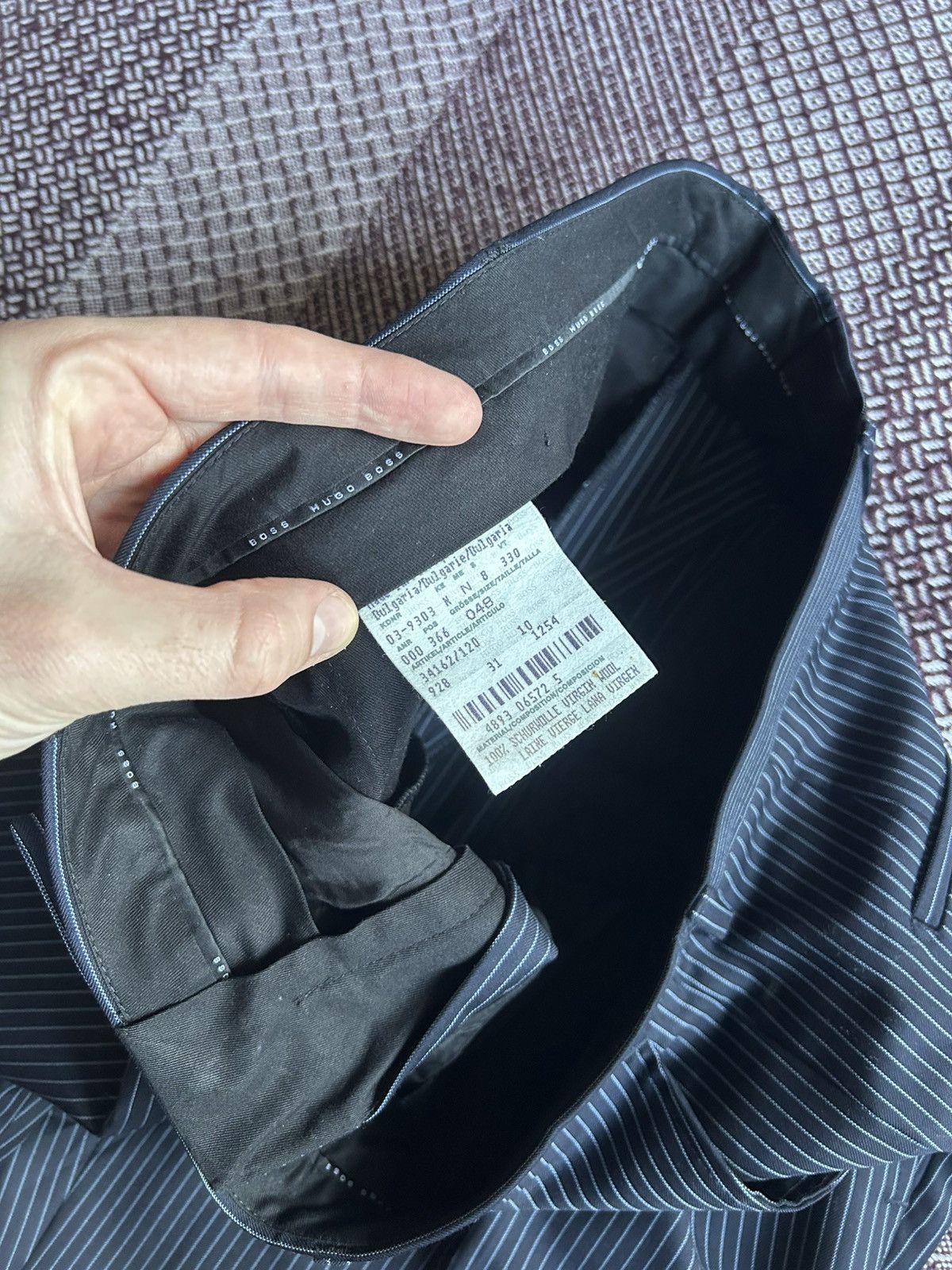 Hugo Boss Hugo Boss Striped Wool Suit Men’s Solid Style 48 Size Size 48R - 25 Thumbnail