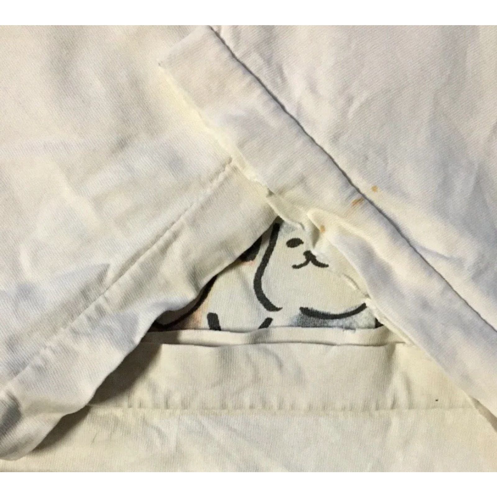 Vintage VINTAGE 90s I Learned From My Pet Thrashed Faded Shirt M White Short Sleeve Mens T-Shirt Dog Cat Grunge Hip Hop Pet Humor Size US M / EU 48-50 / 2 - 4 Thumbnail